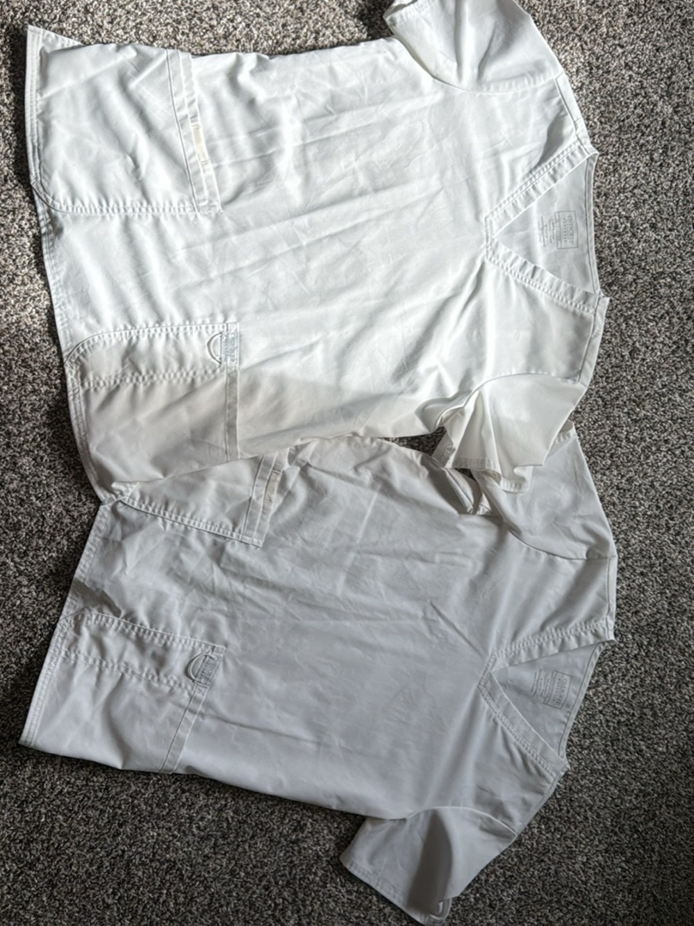Cherokee White Medical Scrub Tops Set of 2